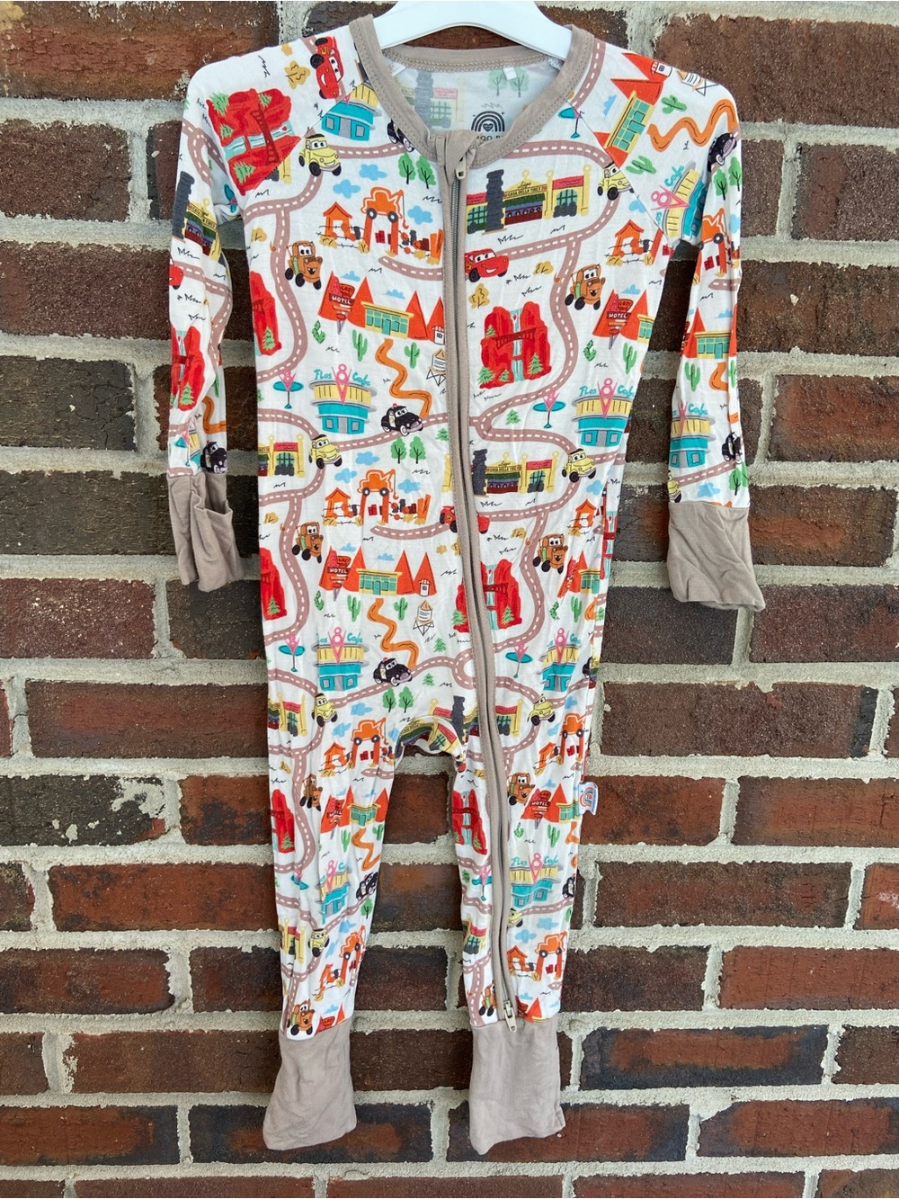 Bamboo Disney Cars Printed One-Piece Pajamas